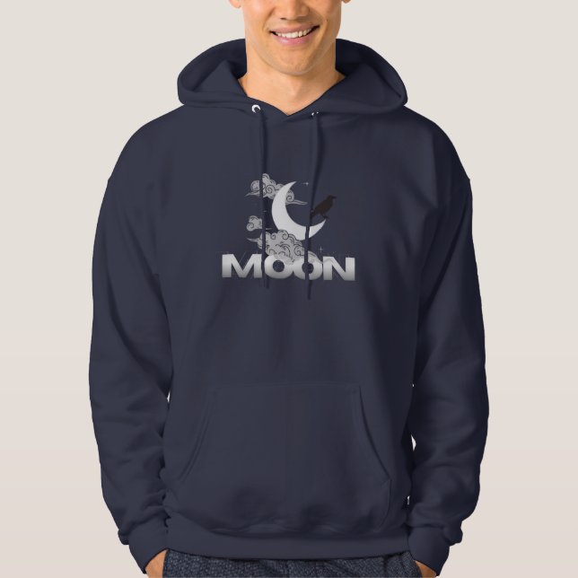 Månekorp gotisk mörk estetisk t-shirt hoodie  (Framsida)
