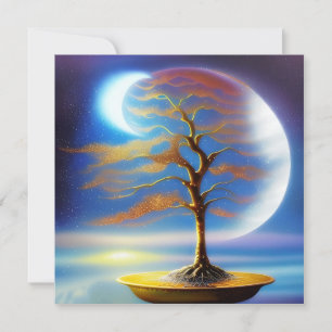 Månelandskapsbonsai kort