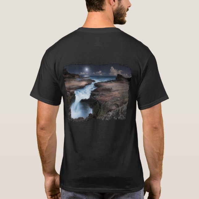 Månelöneförhöjning på Lanai utkik T Shirt (Baksida)