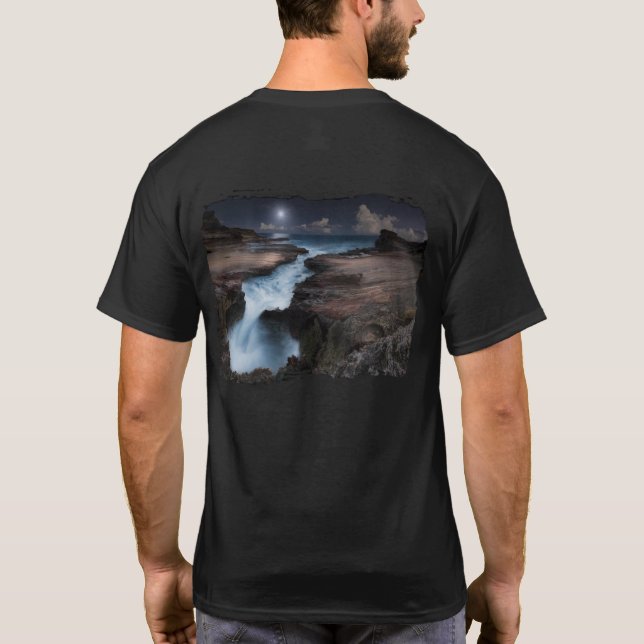 Månelöneförhöjning på Lanai utkik T Shirt (Baksida)