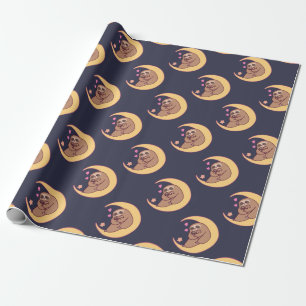 MånemammaSloth och babyar Presentpapper