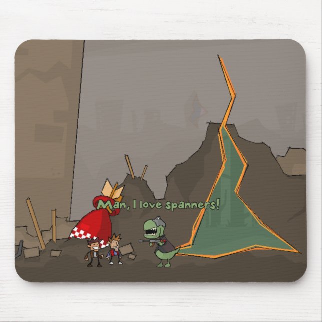 Manen älskar jag skruvnycklar! musmatta (Framsidan)