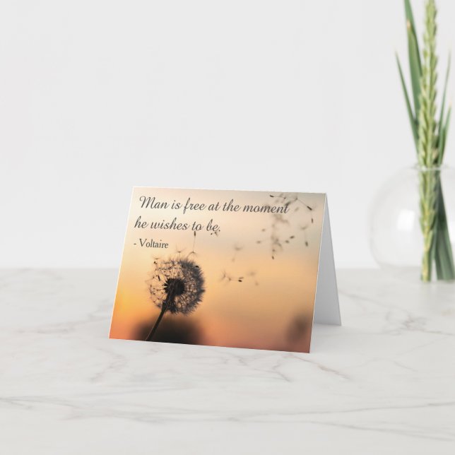 Manen är det fria Voltaire citationstecknet Kort (Framsida)