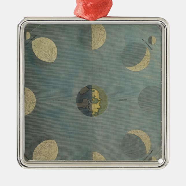 Månen arrangerar gradvis julgransprydnad metall (Framsidan)