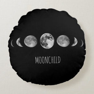 Månen arrangerar gradvis * Moonchild Rund Kudde