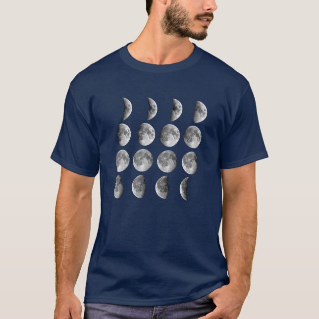 Månen arrangerar gradvis t-shirt (Framsida)