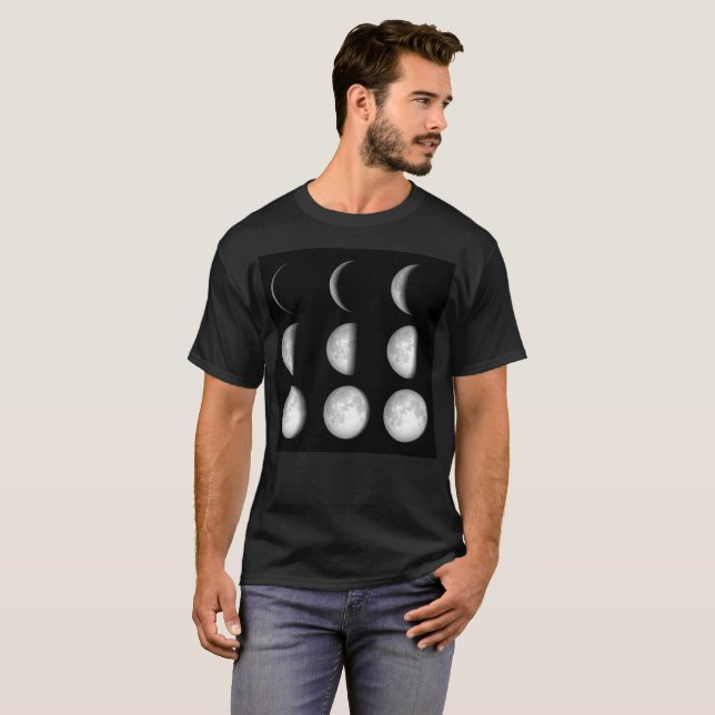 Månen arrangerar gradvis tee (Hel framsida)