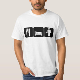 Manen äter sömnhiss väger t-shirt