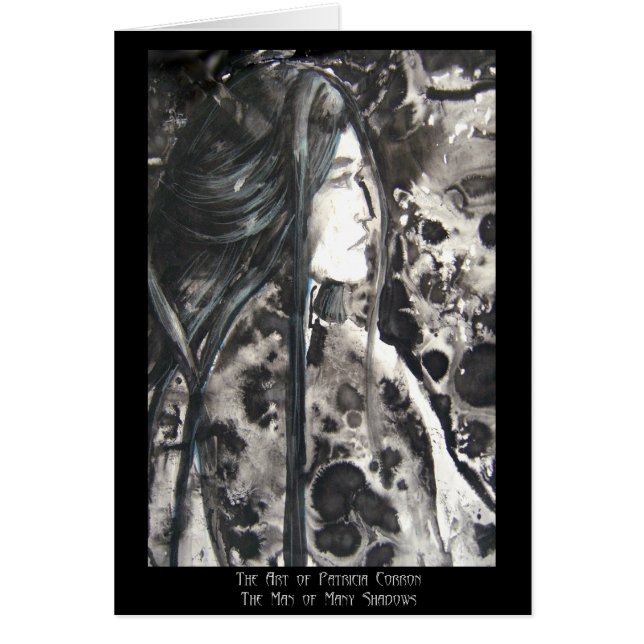 Manen av många skuggar hälsningskort (Framsidan)