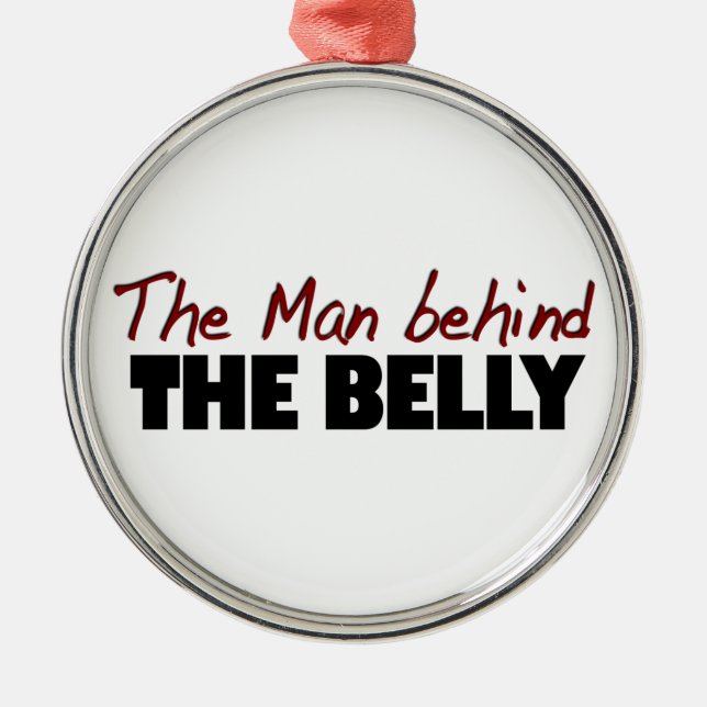 Manen bak buken julgransprydnad metall (Framsidan)