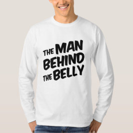 Manen bak den roliga pappan för buk som är t-shirt