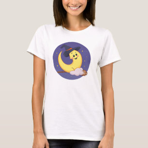 Månen bär häxhatt t shirt