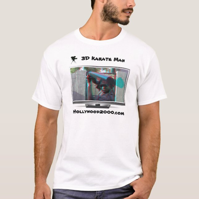 manen för Karate 3D ser att popet ut 3D T Shirt (Framsida)