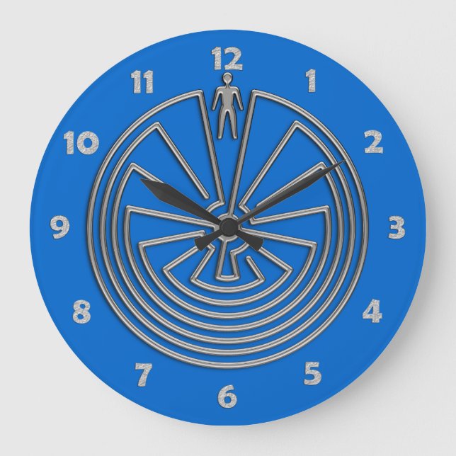 Manen i mazen - silver stor klocka (Framsida)