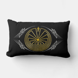 Manen i mazen - stam- guld- silver lumbarkudde