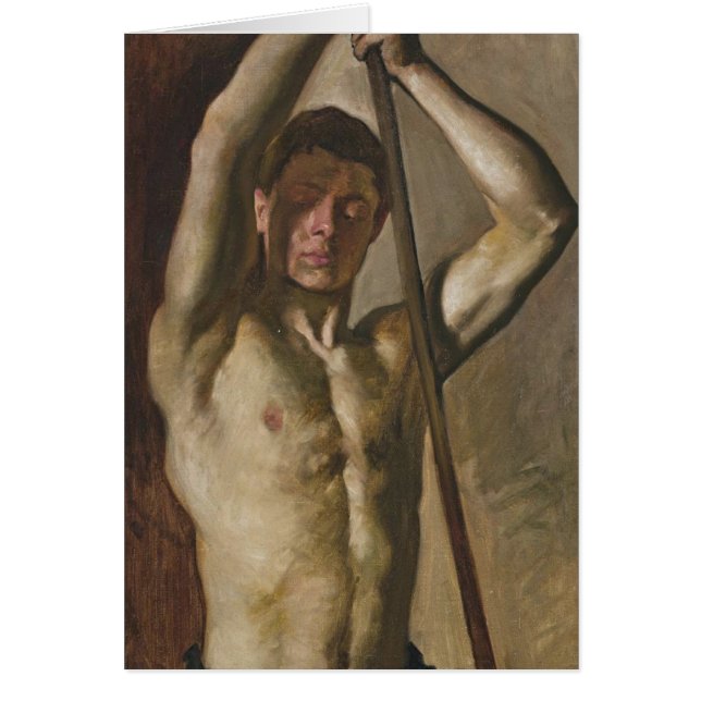 Manen med bemannar hälsningskort (Framsidan)