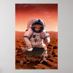 Manen och besökaremeeten fördärvar på poster