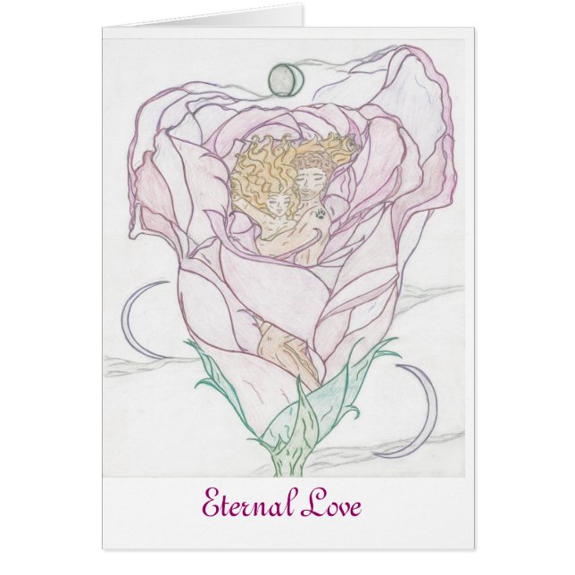 Manen och kvinnan i steg hälsningskort (Framsidan)