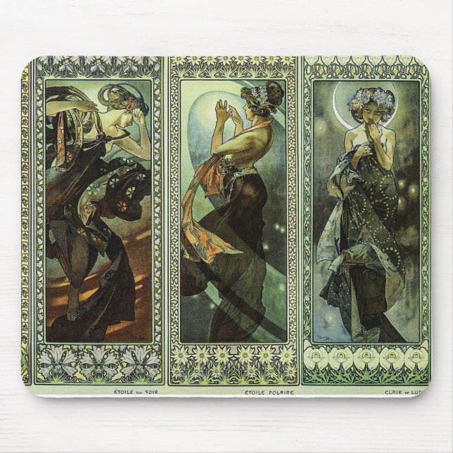 Månen och stjärnorna av Alphonse Mucha Musmatta (Framsidan)
