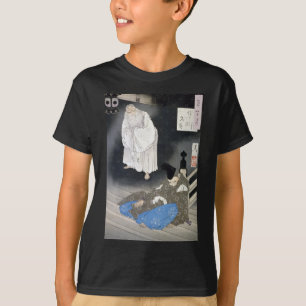 Månen över Sumiyoshi - Tsukioka Yooshi dekal T Shirt
