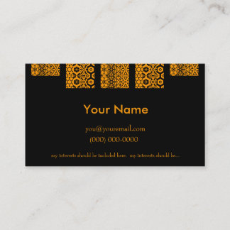 Manen profilerar kortet visitkort