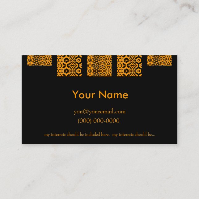 Manen profilerar kortet visitkort (Framsida)