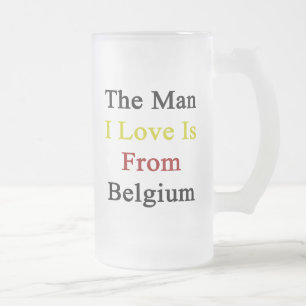 Manen som jag älskar, är från Belgien Frostat Ölglas