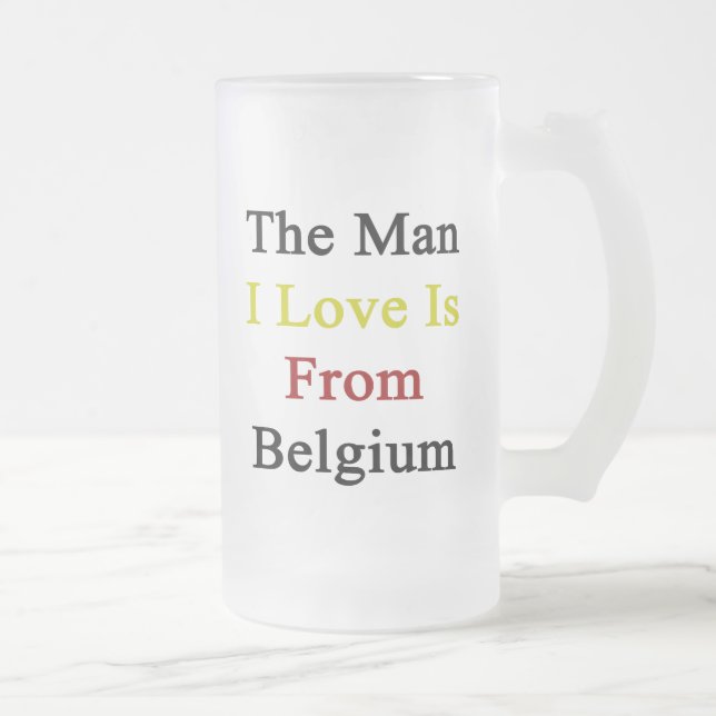 Manen som jag älskar, är från Belgien Frostat Ölglas (Höger)