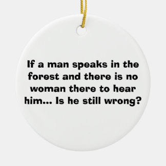 Manen talar i skogprydnaden - det för manar roliga julgransprydnad keramik