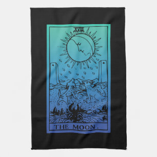 Månen Tarotkort Gradient Kökshandduk