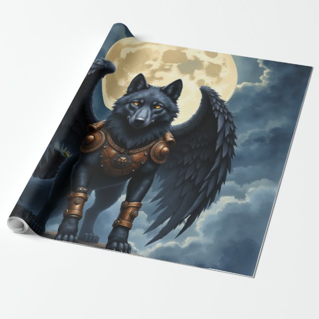 Månens väktare – Den svartvingade vargen Presentpapper (Utrullad)