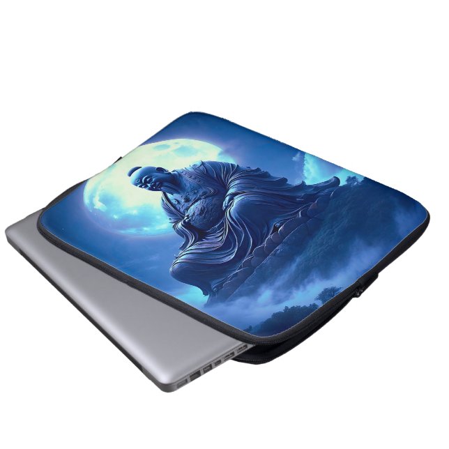 Månens välsignelse över den himmelska statyn laptop fodral (Framre botten)