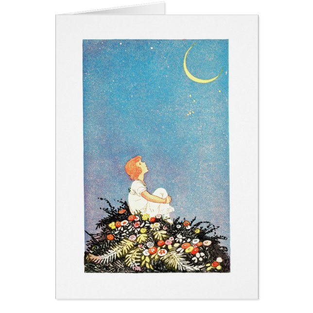 Måneönskemål Hälsningskort (Framsidan)