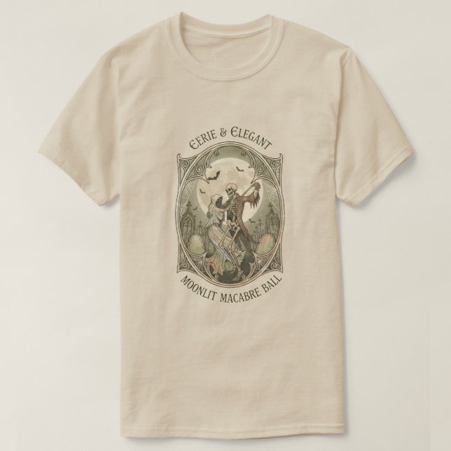 Måneskenskalas i makaber stil t shirt (Design framsida)