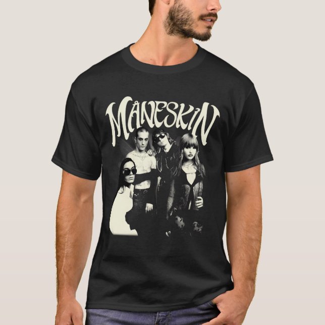 Maneskin Band Retro T Shirt (Framsida)