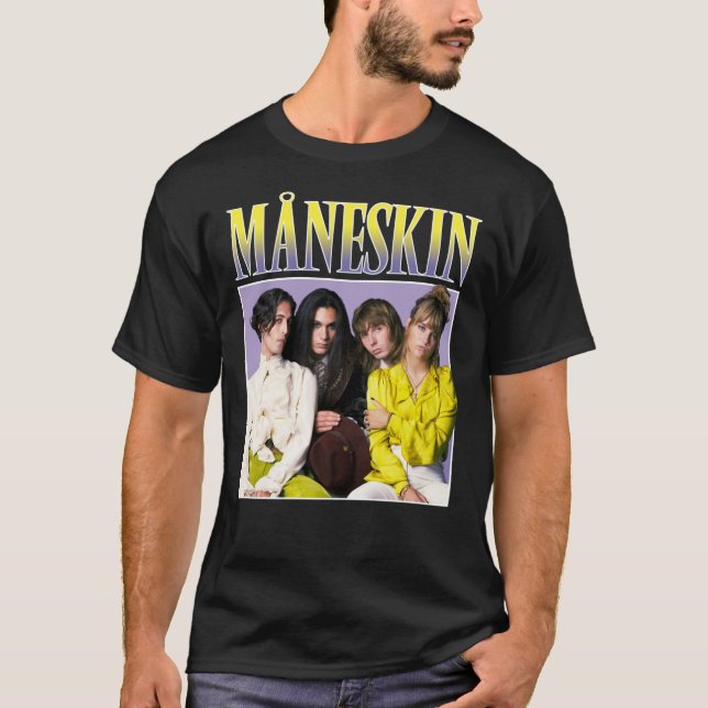 Maneskin Målneskin - vinnare av Eurovision Sång Co T Shirt (Framsida)