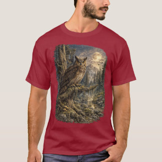 Måneskin Sentinel – Vintage Stor Hornuggla T Shirt