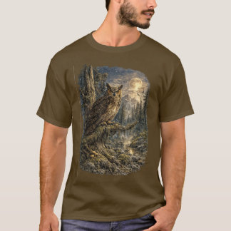 Måneskin Sentinel – Vintage Stor Hornuggla T Shirt