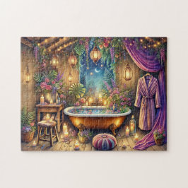 Måneskyns Spa Bad Enchanted Night Garden Retreat Pussel