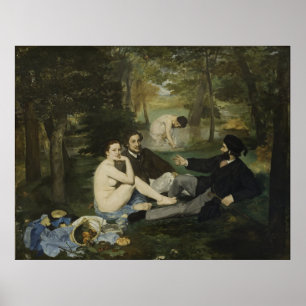 Manet är Luncheon på Grass Poster