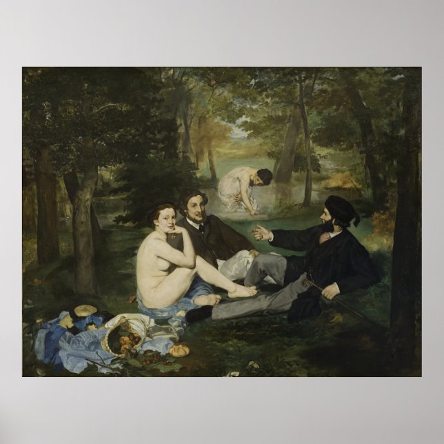 Manet är Luncheon på Grass Poster (Framsidan)