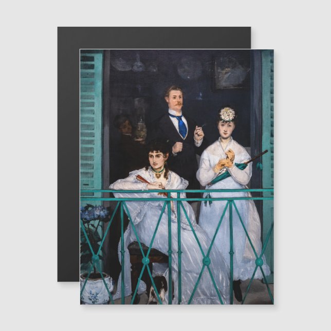 Manet - Balkongen / Le Balcon Magnetkort (Fram/baksida)