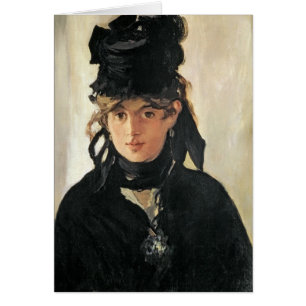 Manet Berthe Morisot med en bukett av Violets Hälsningskort