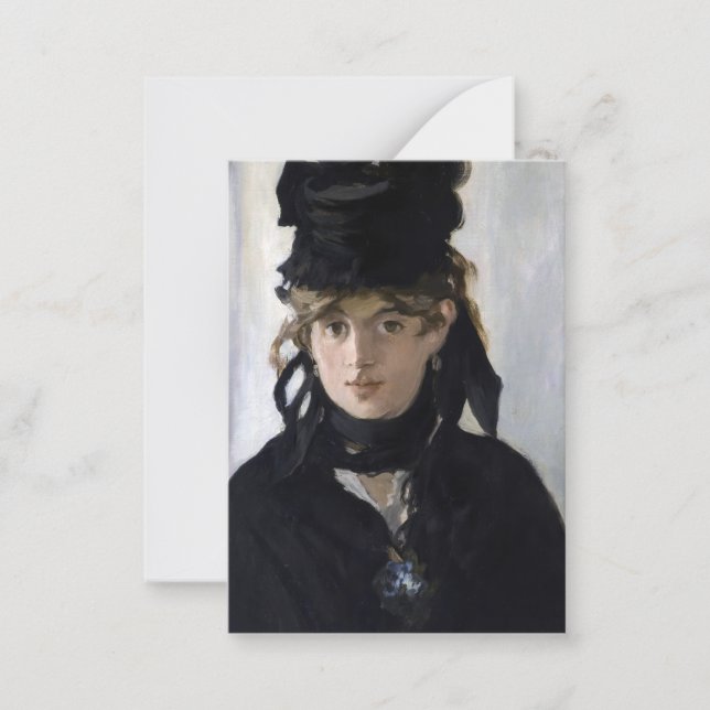 Manet - Berthe Morisot med en bukett av violetta Anteckningskort (Framsida)