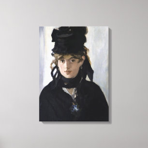 Manet - Berthe Morisot med en bukett av violetta Canvastryck