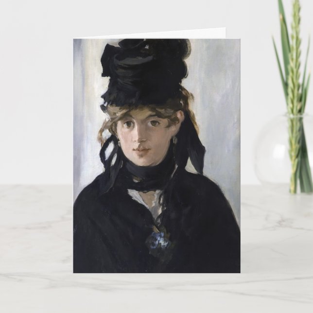 Manet - Berthe Morisot med en bukett av violetta Kort (Framsida)