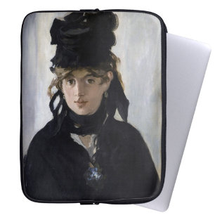 Manet - Berthe Morisot med en bukett av violetta Laptop Fodral