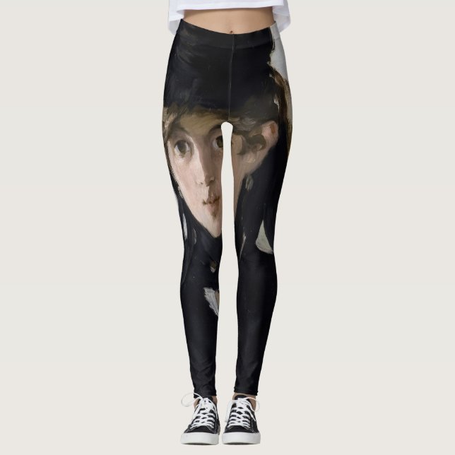 Manet - Berthe Morisot med en bukett av violetta Leggings (Framsida)