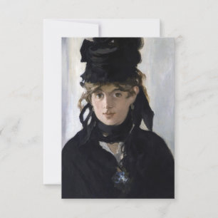 Manet - Berthe Morisot med en bukett av violetta Tack Kort