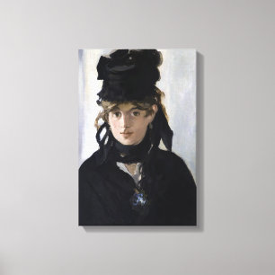 Manet - Berthe Morisot med en bukett violer Canvastryck